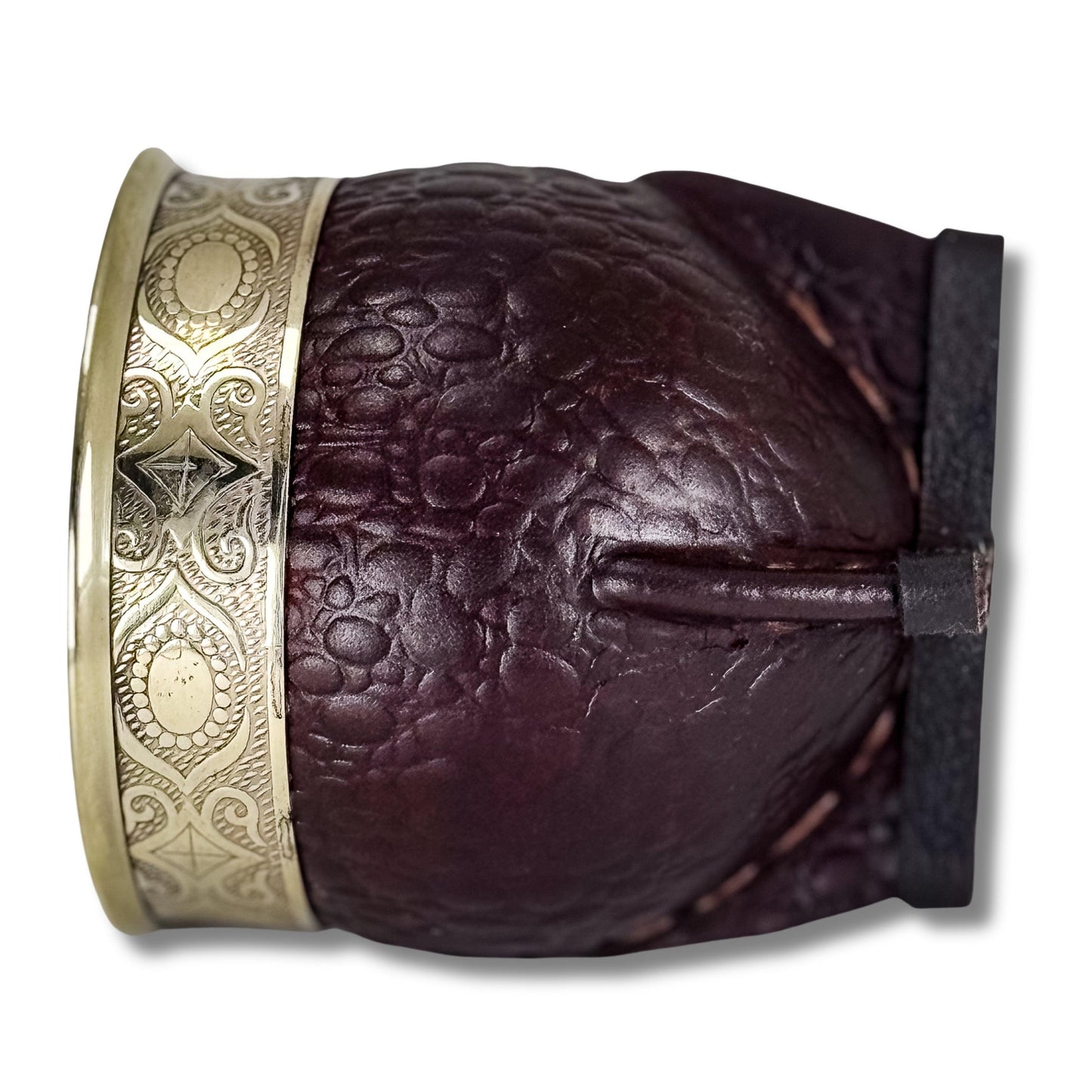 Imperial Mate Gourd with Croco Leather - Argentinian Mate Cup for Yerba Mate