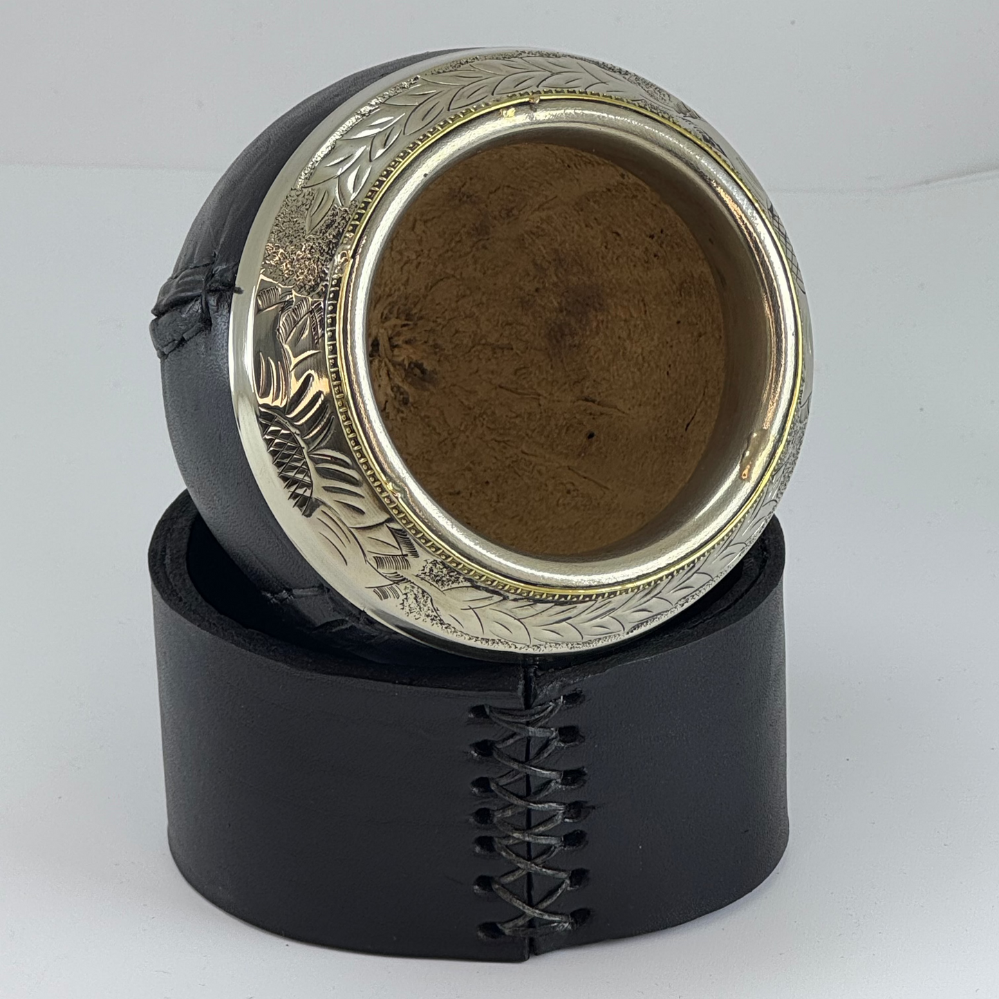 Torpedo Mate with Leather Stand - Argentinian Mate Cup for Yerba Mate