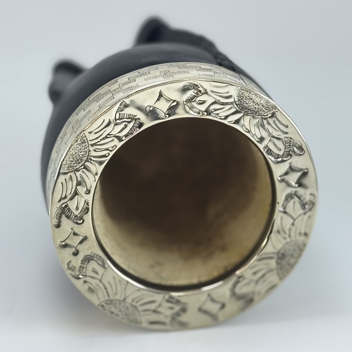 Imperial Chiseled Gourd - Alpaca (German Silver) Virola - Argentinian Mate Cup for Yerba Mate