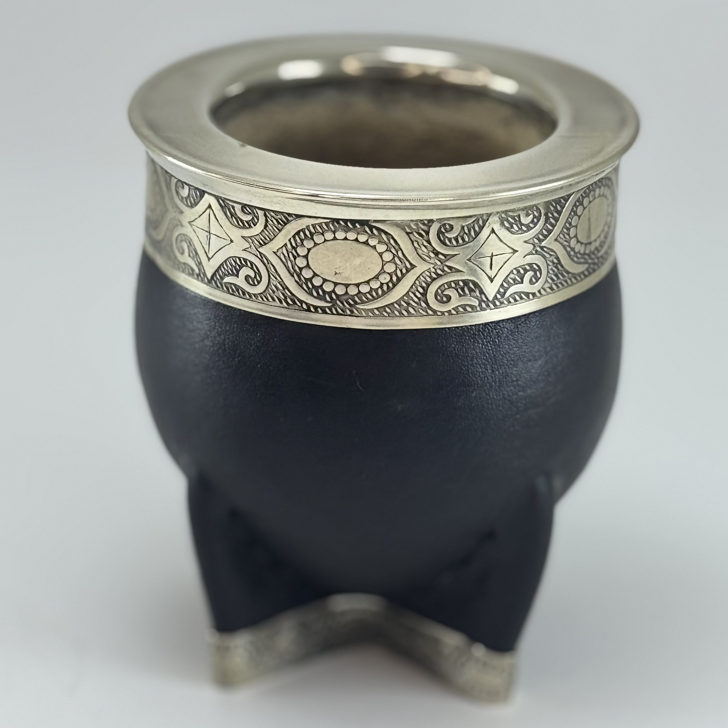 Imperial Mate Gourd - Alpaca (German Silver) Legs - Argentinian Mate Cup for Yerba Mate