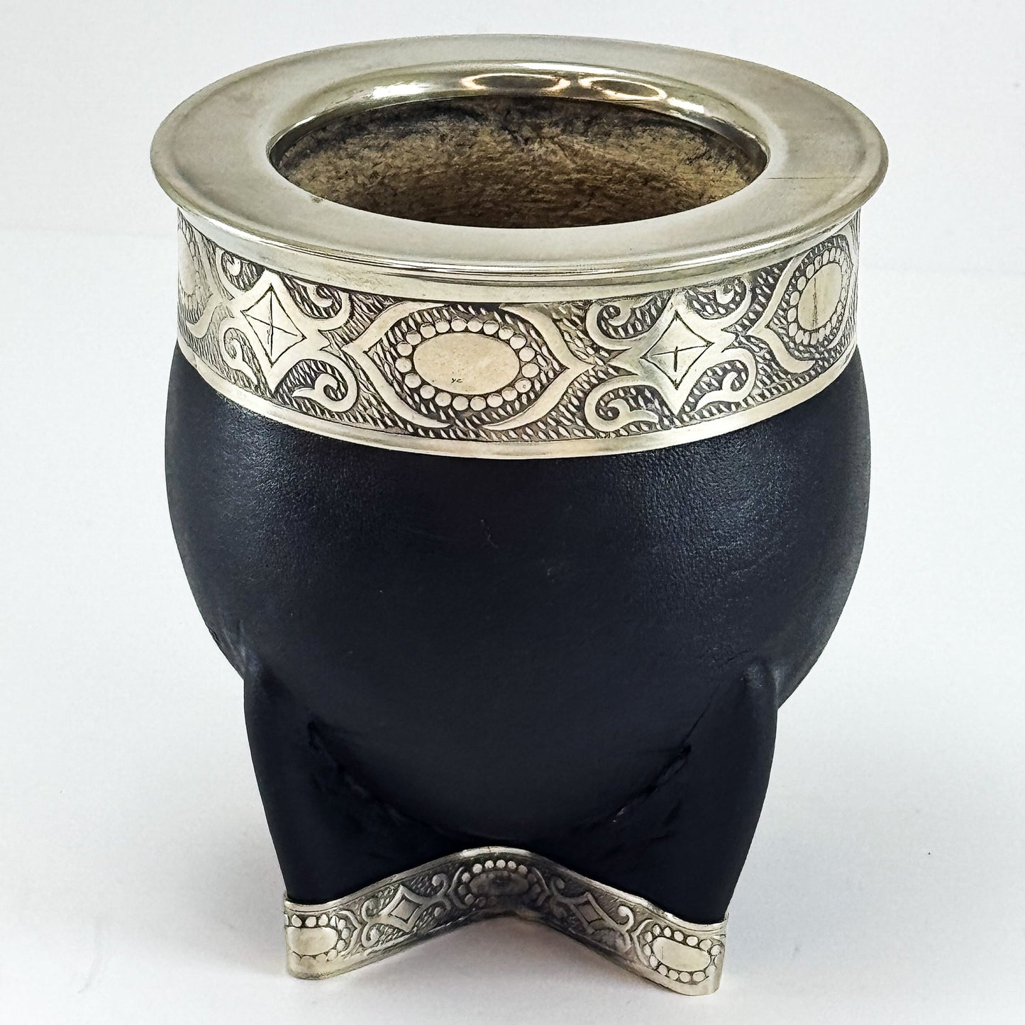 Imperial Mate Gourd - Alpaca (German Silver) Legs - Argentinian Mate Cup for Yerba Mate