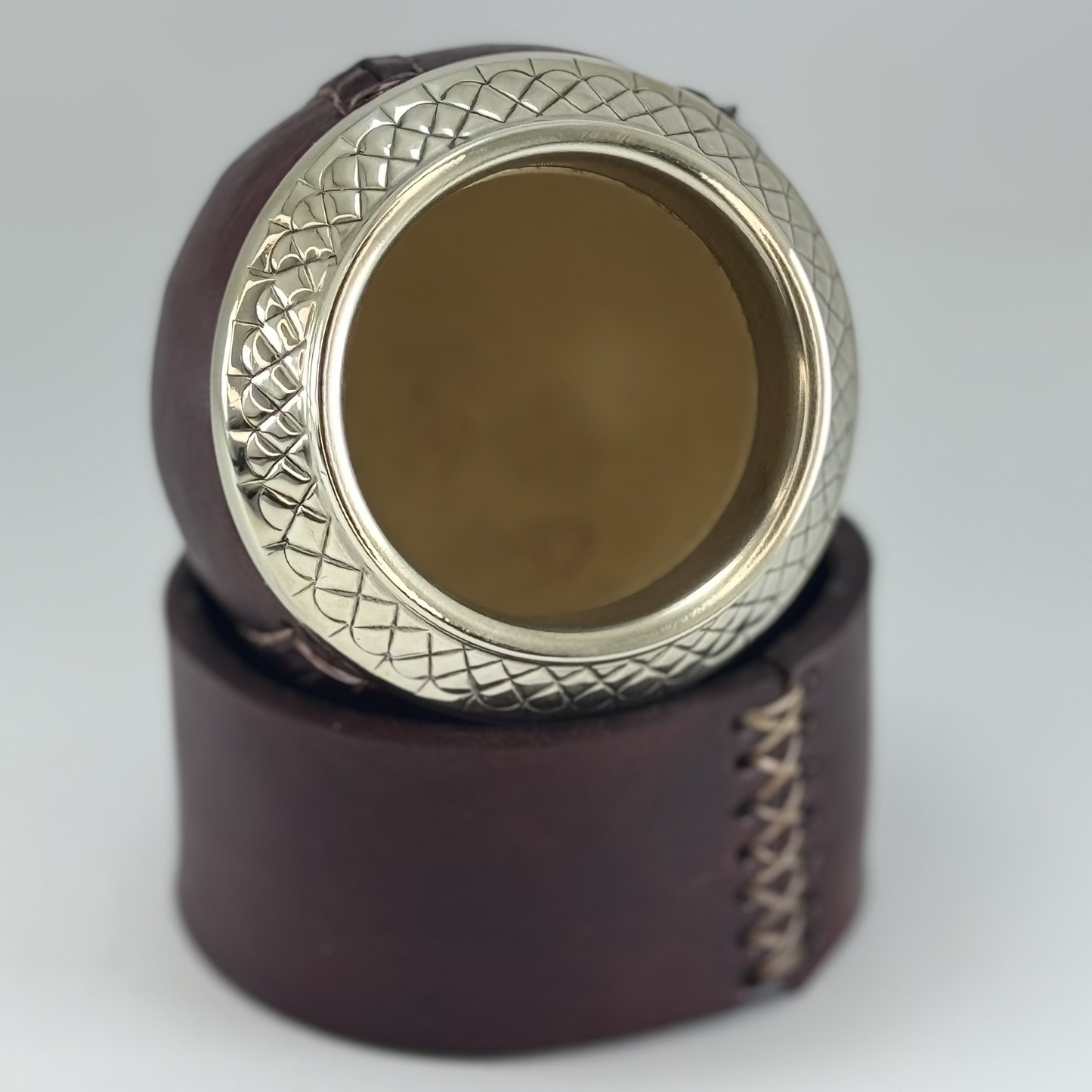 Torpedo Mate with Leather Stand - Argentinian Mate Cup for Yerba Mate