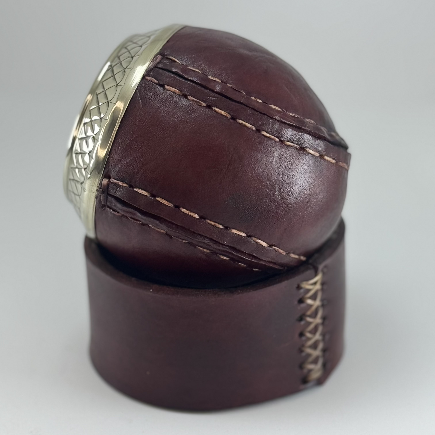 Torpedo Mate with Leather Stand - Argentinian Mate Cup for Yerba Mate