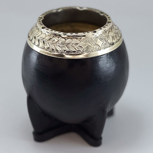 Torpedo Mate with Chiseled Virola - Argentinian Mate Cup for Yerba Mate