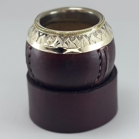 Torpedo Mate with Leather Stand - Argentinian Mate Cup for Yerba Mate