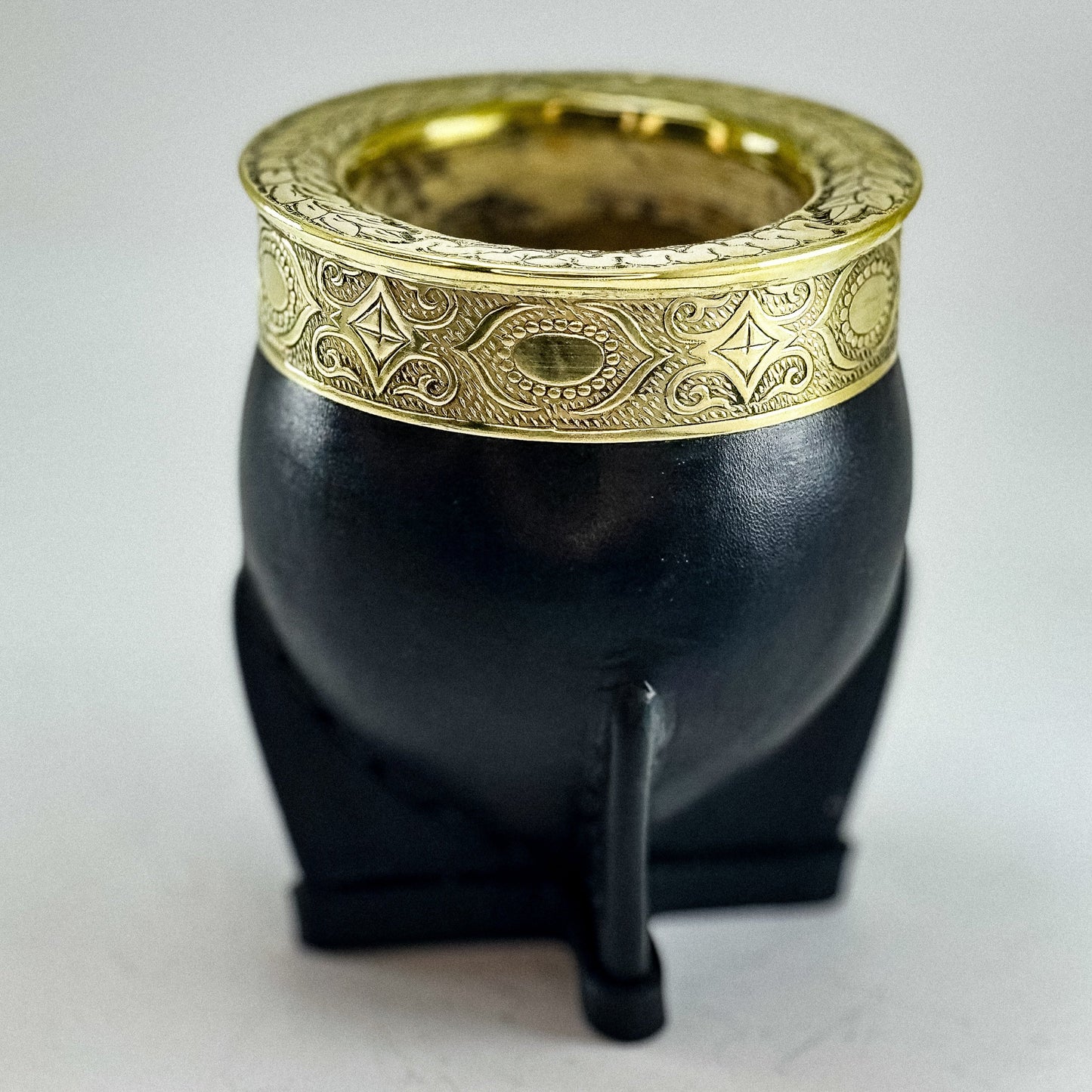 Imperial Chiseled Gourd - Bronze Virola - Argentinian Mate Cup for Yerba Mate