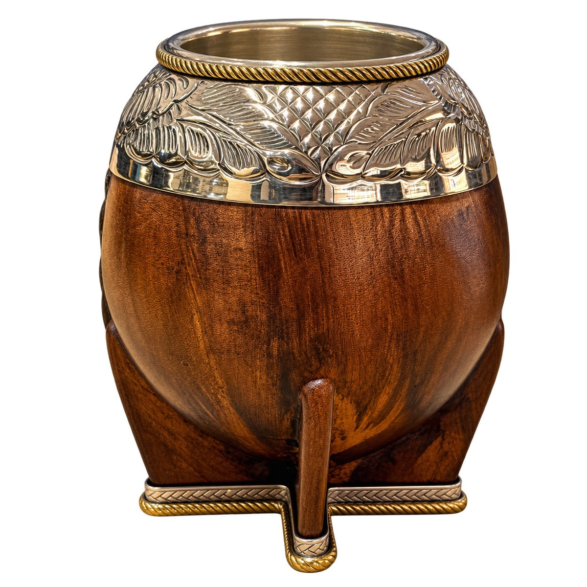 Torpedo Mate with Bronze Decoration with Deluxe Alpaca Legs - Aged Brown