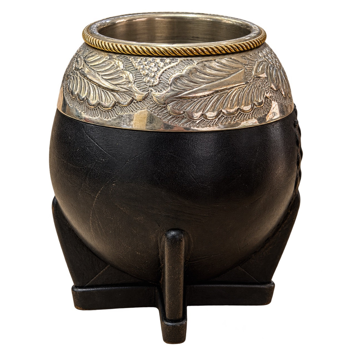Torpedo Mate with Joyero Virola Chiseled al Lacre - Black