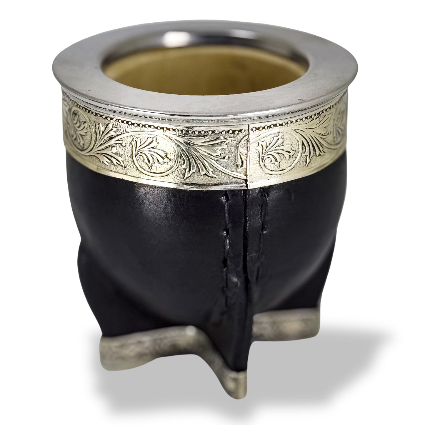 Imperial Mate Gourd - Alpaca (German Silver) Legs - Argentinian Mate Cup for Yerba Mate