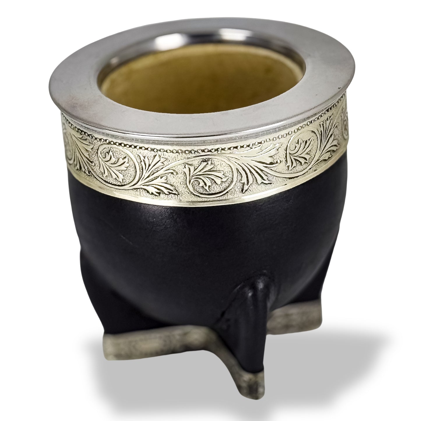 Imperial Mate Gourd - Alpaca (German Silver) Legs - Argentinian Mate Cup for Yerba Mate