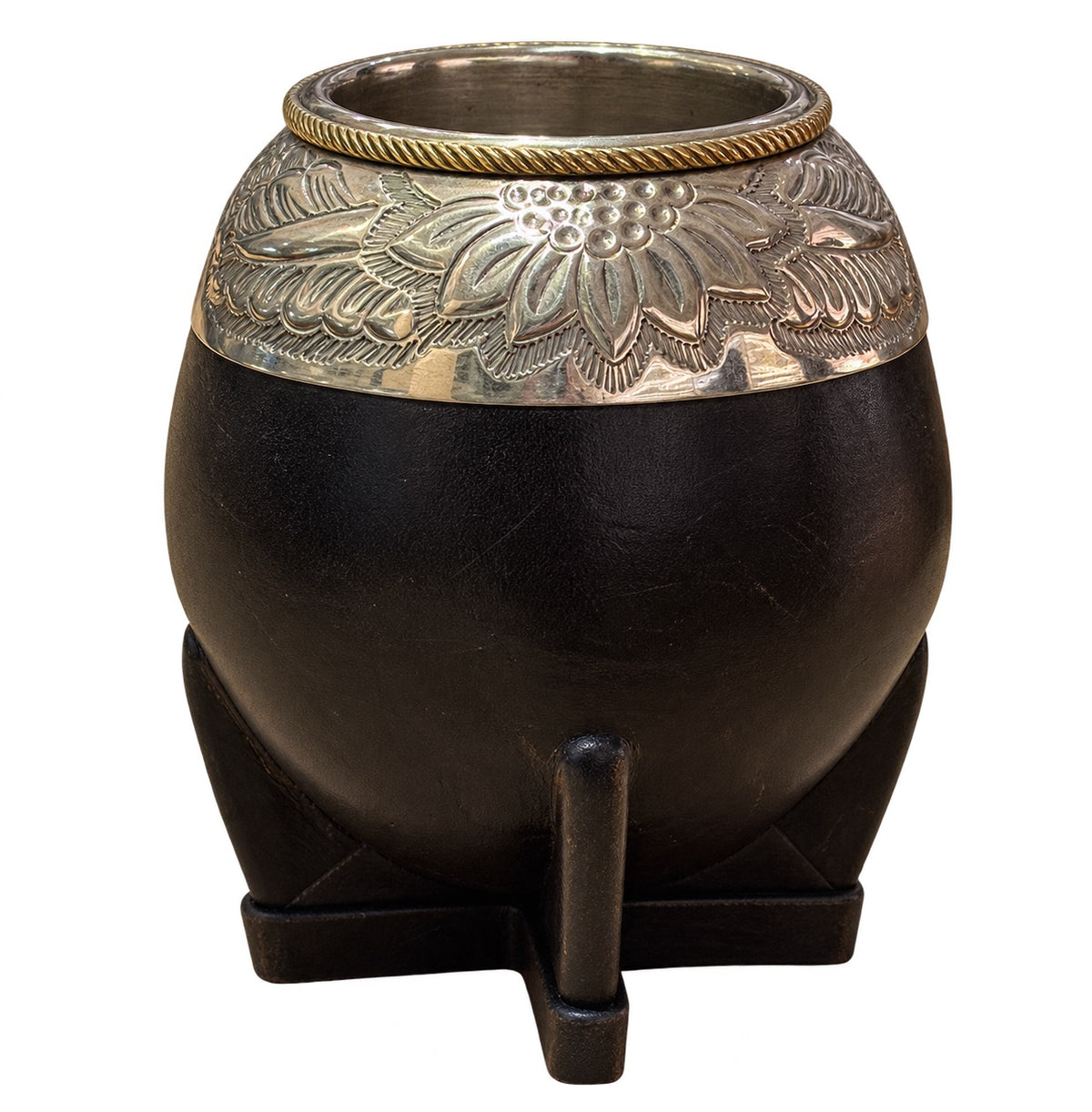 Torpedo Mate with Joyero Virola Chiseled al Lacre - Black