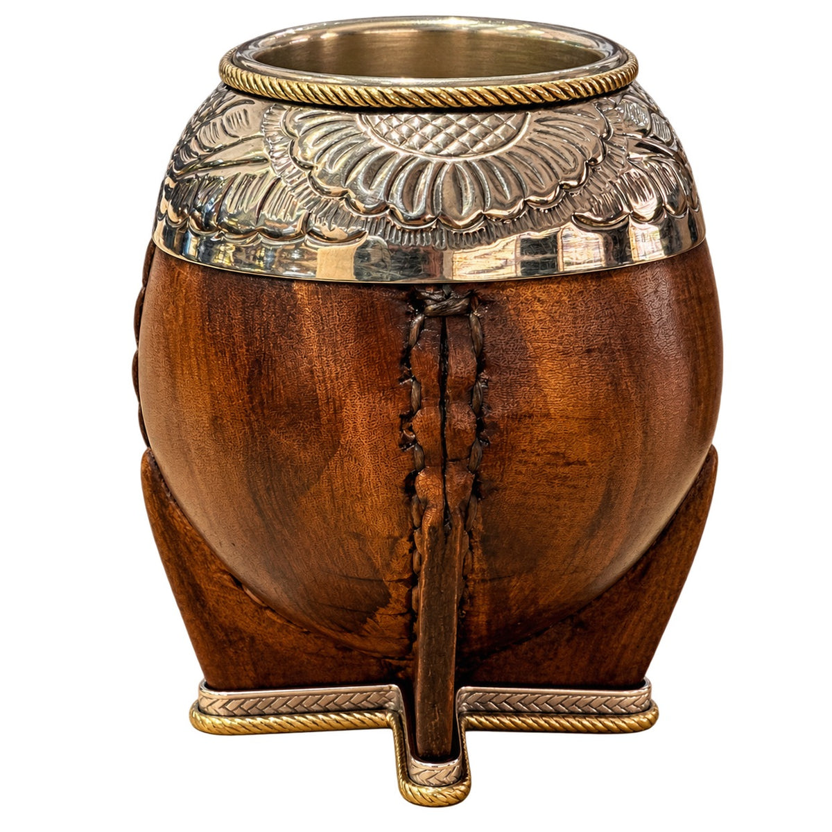 Torpedo Mate with Bronze Decoration with Deluxe Alpaca Legs - Aged Brown