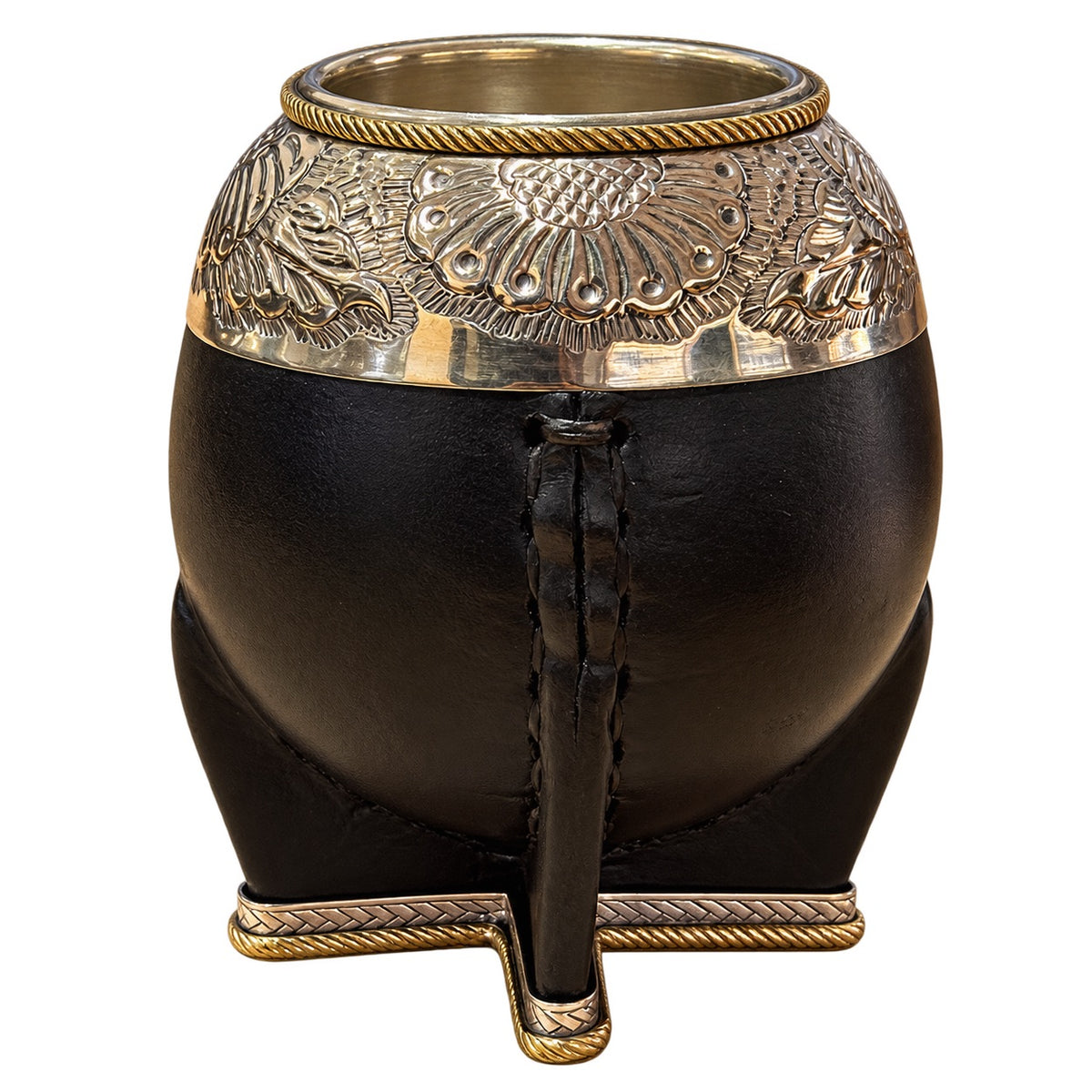 Torpedo Mate with Bronze Decoration with Deluxe Alpaca Legs - Black