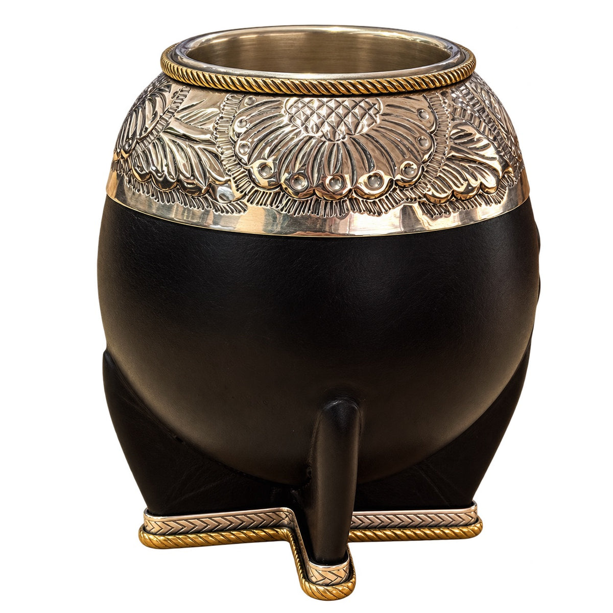 Torpedo Mate with Bronze Decoration with Deluxe Alpaca Legs - Black