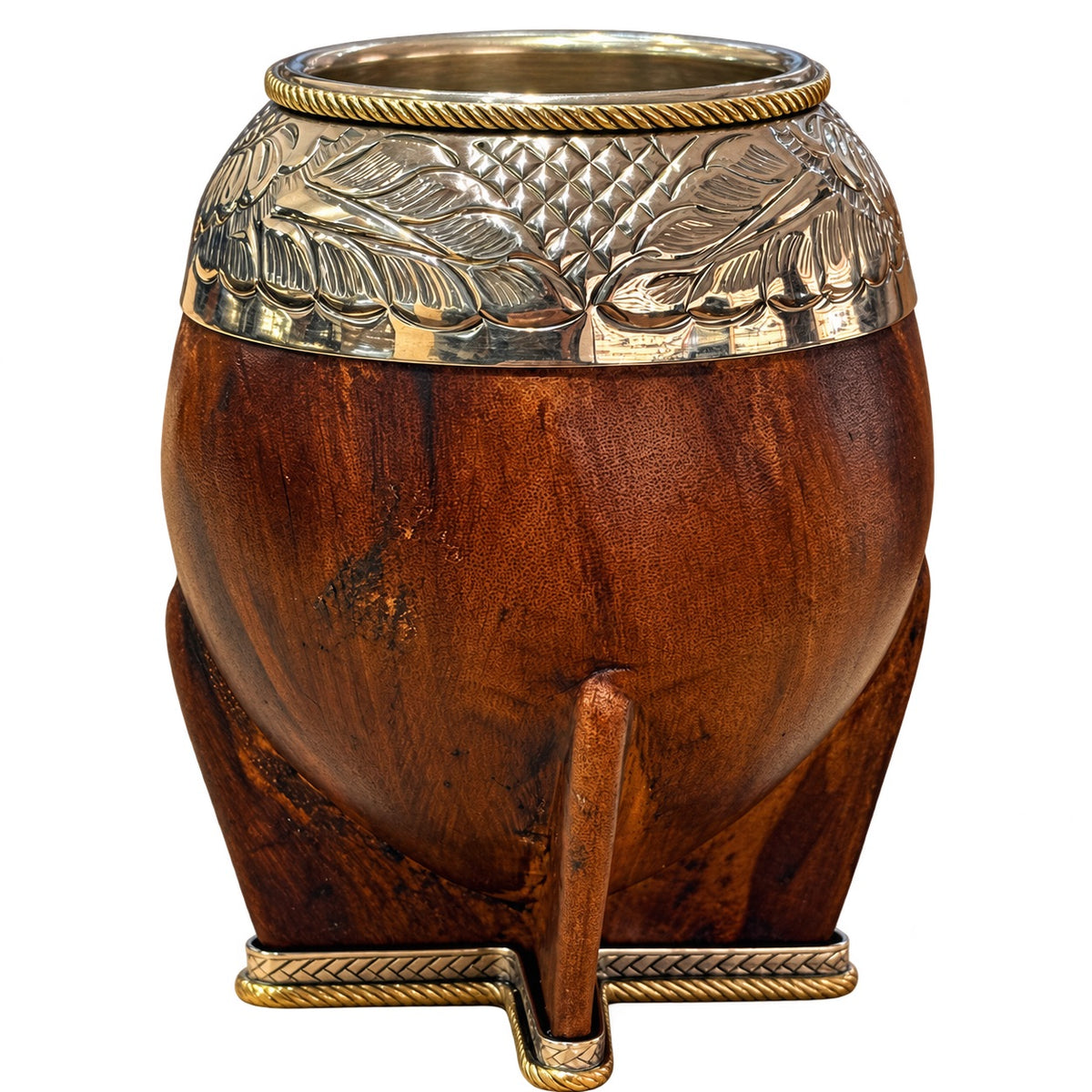 Torpedo Mate with Bronze Decoration with Deluxe Alpaca Legs - Aged Brown