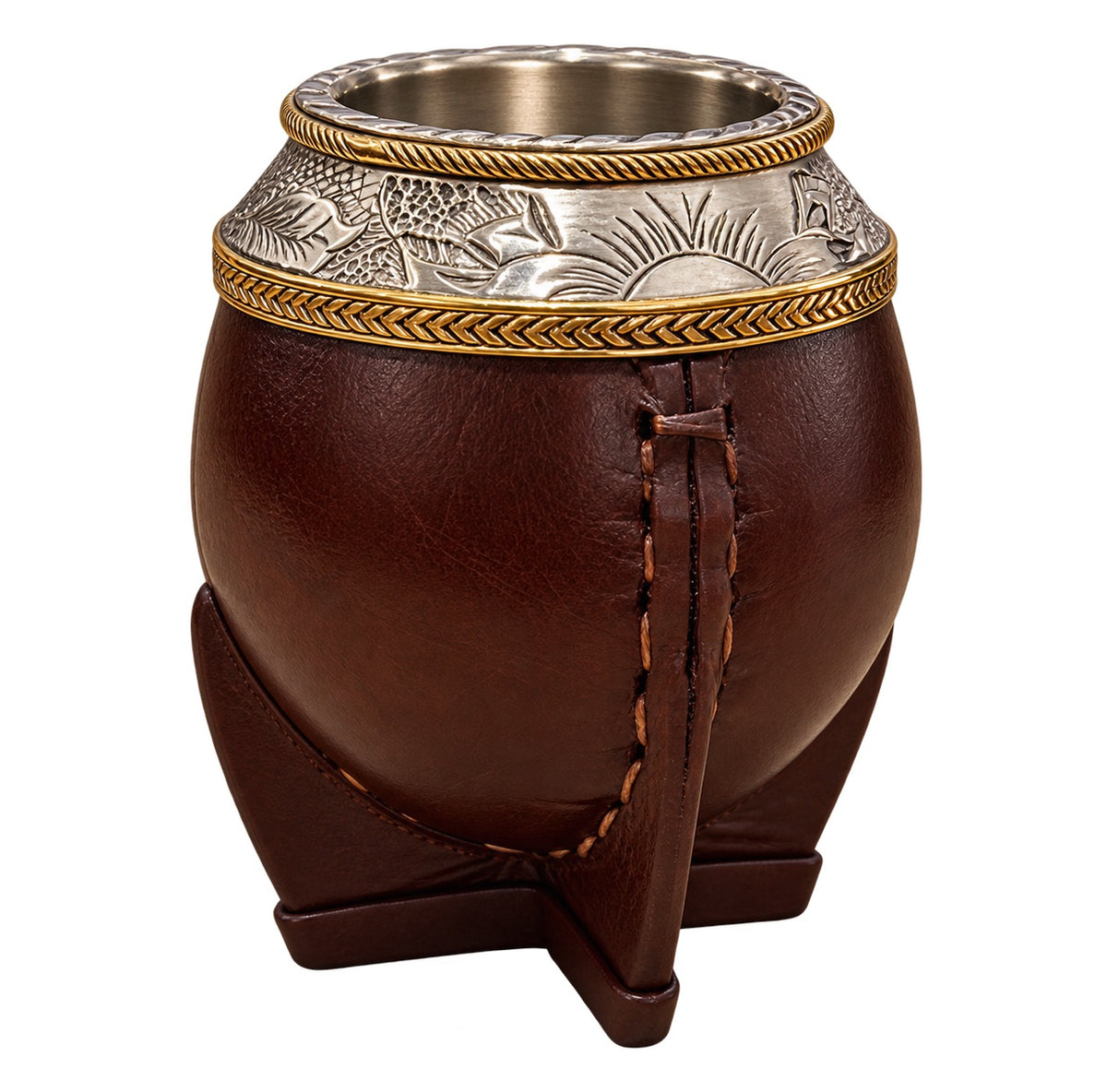 Torpedo Mate with Bronze Decoration - Chocolate Brown