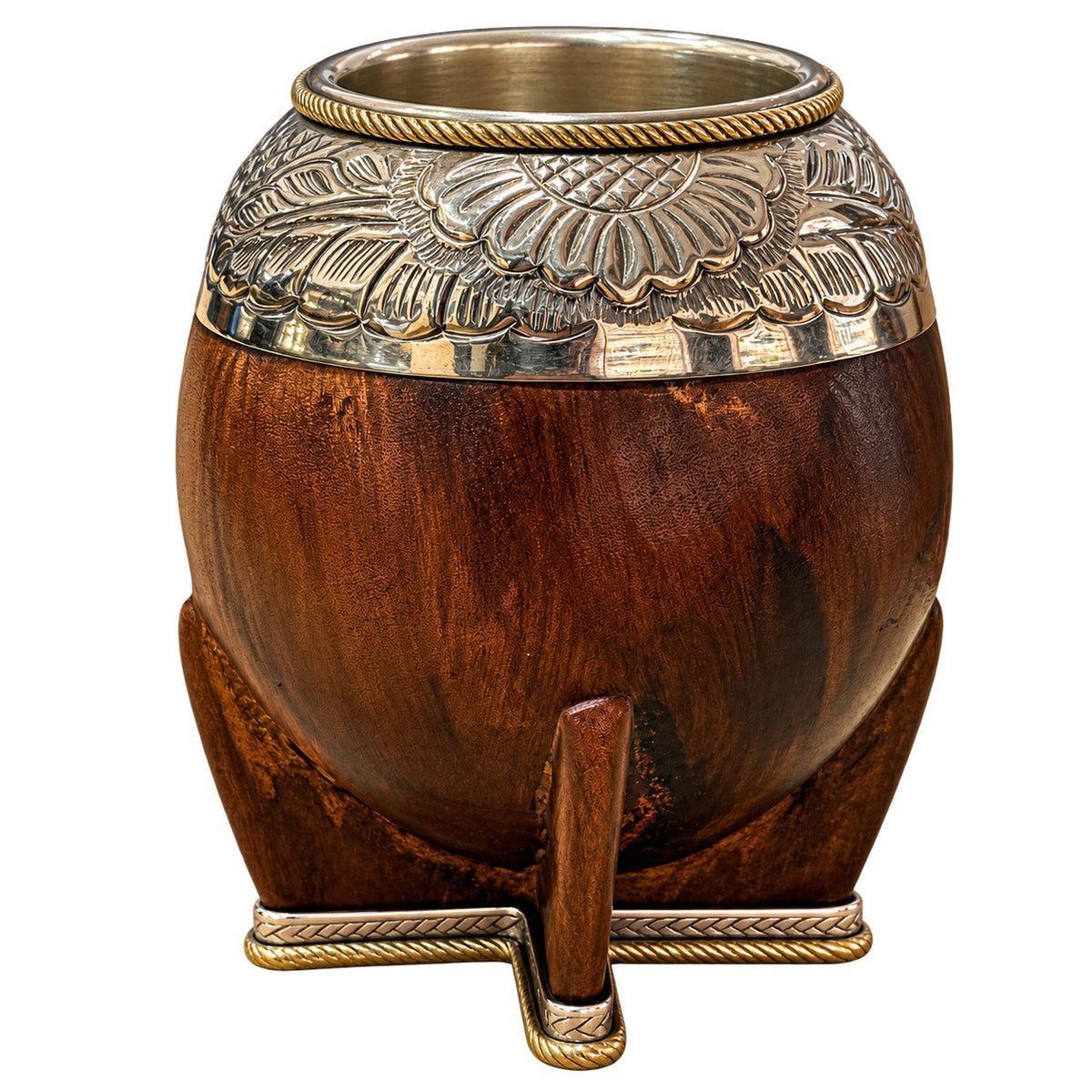 Torpedo Mate with Bronze Decoration with Deluxe Alpaca Legs - Aged Brown