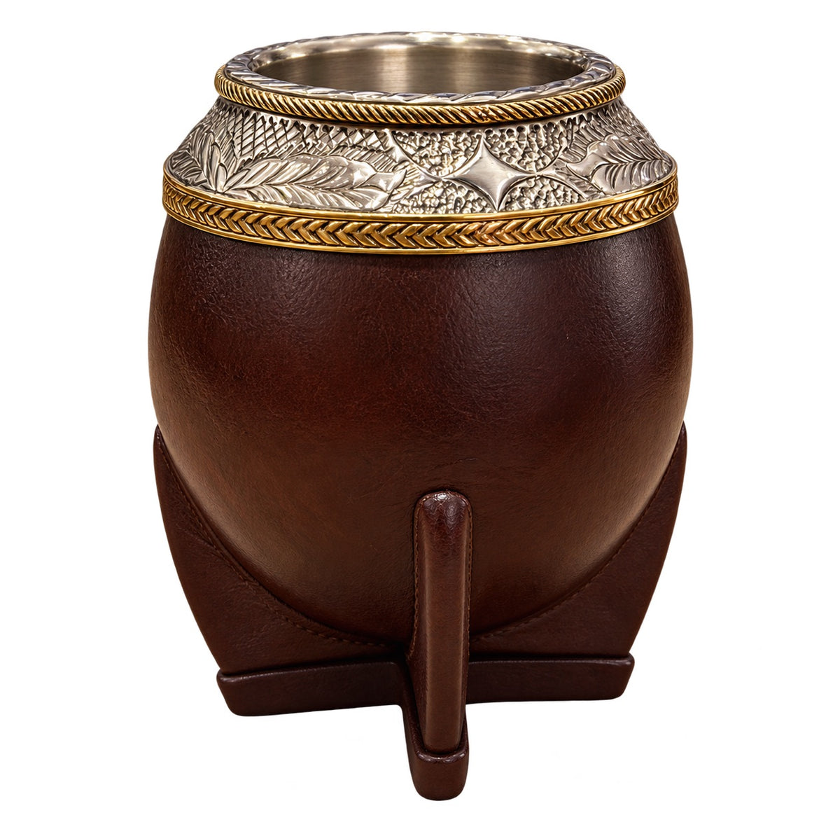 Torpedo Mate with Bronze Decoration - Chocolate Brown