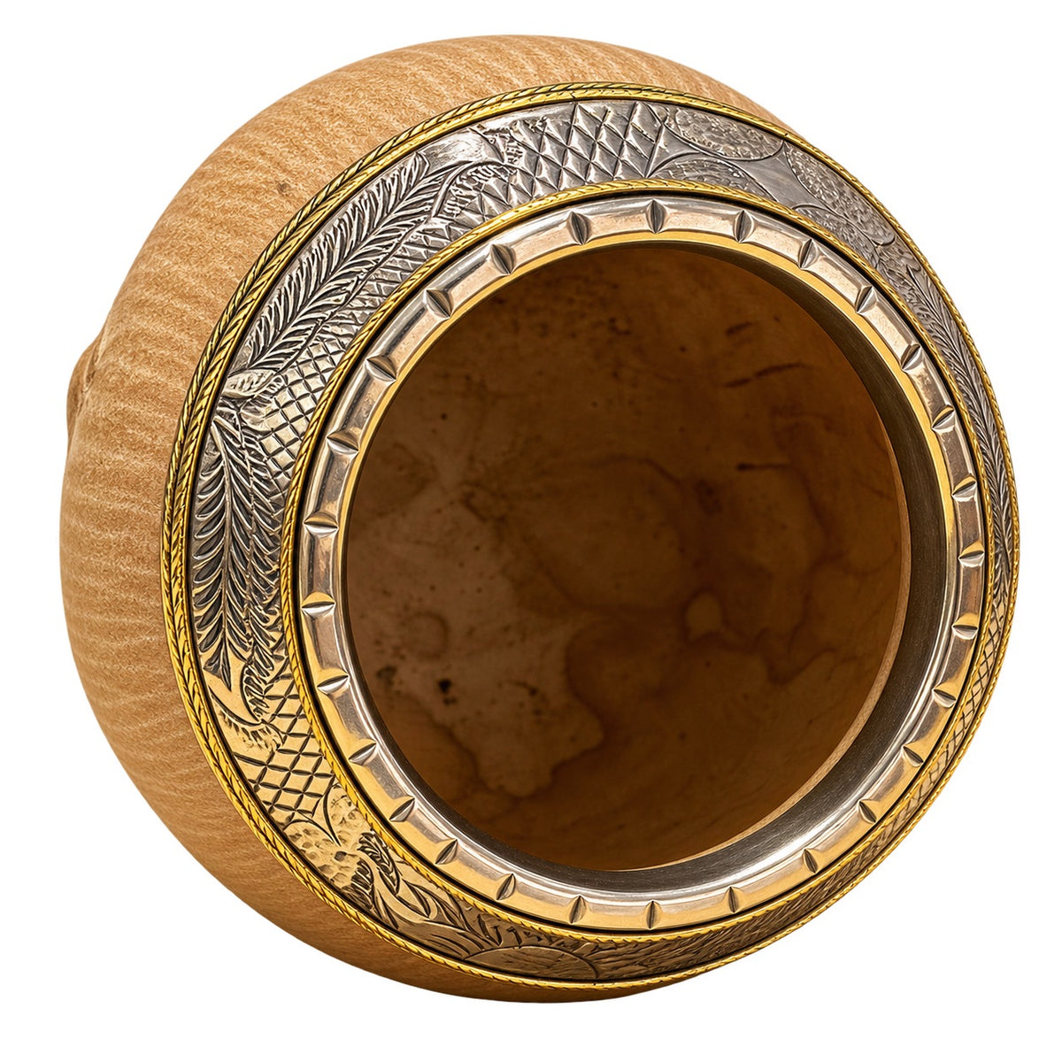 Torpedo Mate with Bronze Decoration - Raw Leather