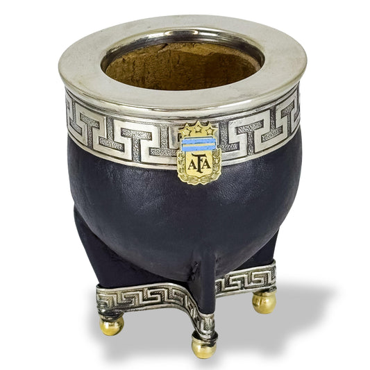 Imperial Mate Gourd with AFA logo and Alpaca - Argentinian Mate Cup for Yerba Mate