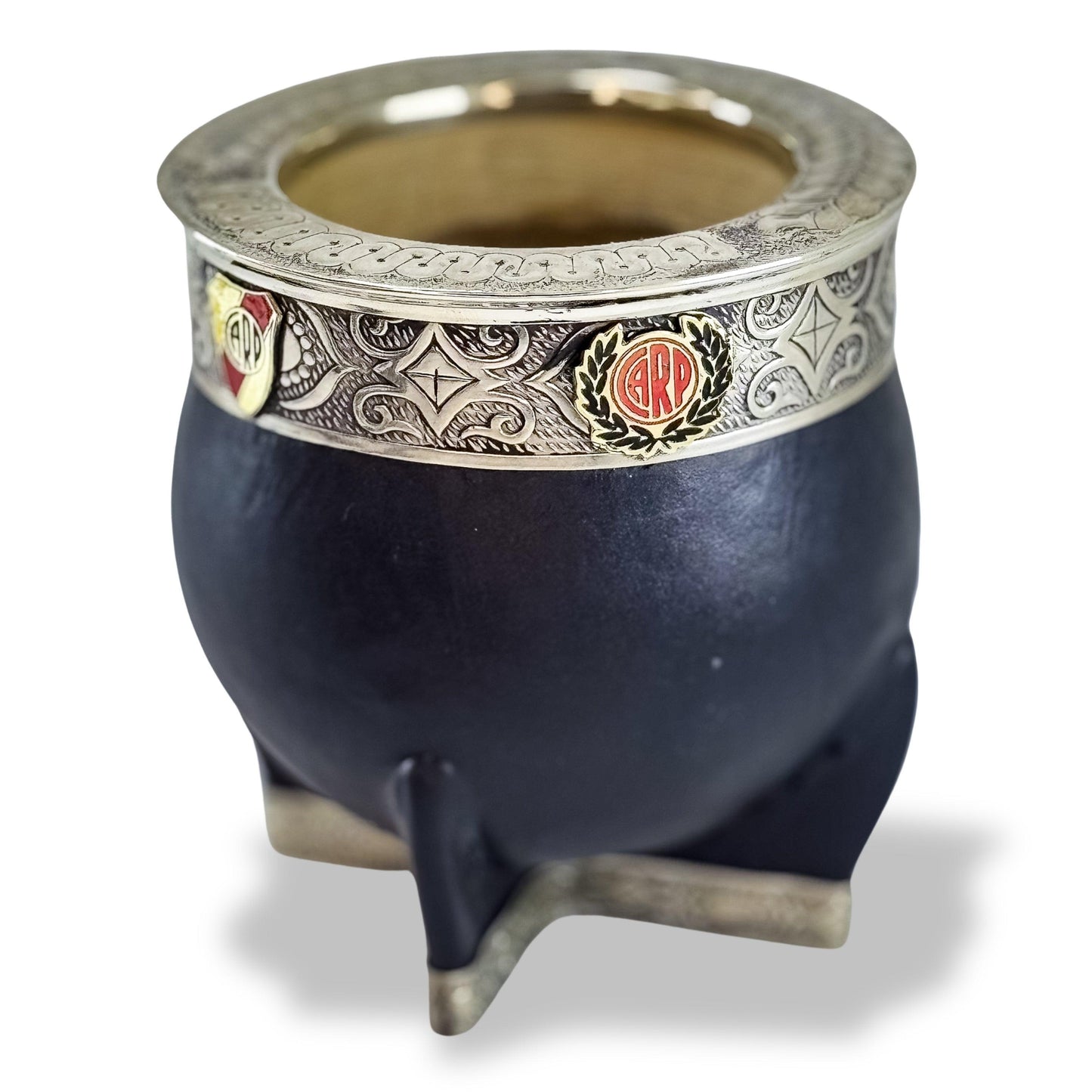 Imperial Mate Gourd with Matepa RIVER PLATE MONUMENTAL  - Argentinian Mate Cup for Yerba Mate